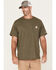 Image #1 - Carhartt Men's Force Relaxed Fit Midweight Short Sleeve Pocket T-Shirt, Green, hi-res