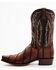 Image #3 - Dan Post Men's Exotic Wrapped Ostrich Leg Western Boots - Snip Toe , Tan, hi-res