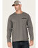 Image #1 - Lucky Brand Workwear Men's Solid Core Logo Long Sleeve Work Shirt, Heather Grey, hi-res