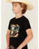 Image #2 - Rock & Roll Denim Boys' Steerhead Short Sleeve Graphic T-Shirt , Black, hi-res