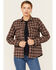 Image #1 - Lucky Brand Workwear Women's Graceland Plaid Print Long Sleeve Button-Down Flannel Shirt, Brandy Brown, hi-res