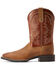 Image #2 - Ariat Men's Hybrid Ranchwork Shock Shield Western Performance Boots - Broad Square Toe, Brown, hi-res