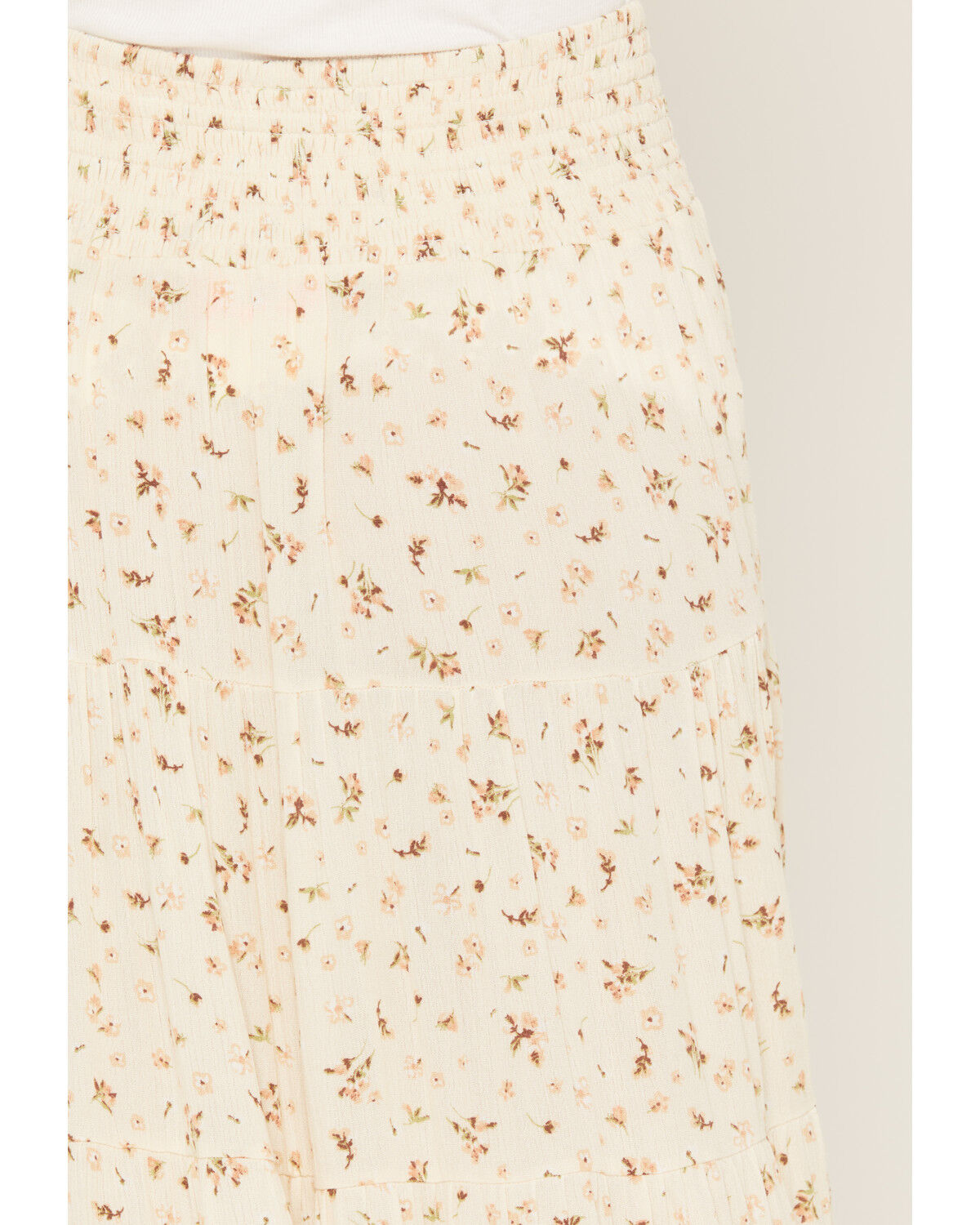 Image #4 - Wild Moss Women's Floral Print High-Low Midi Skirt, Cream, hi-res