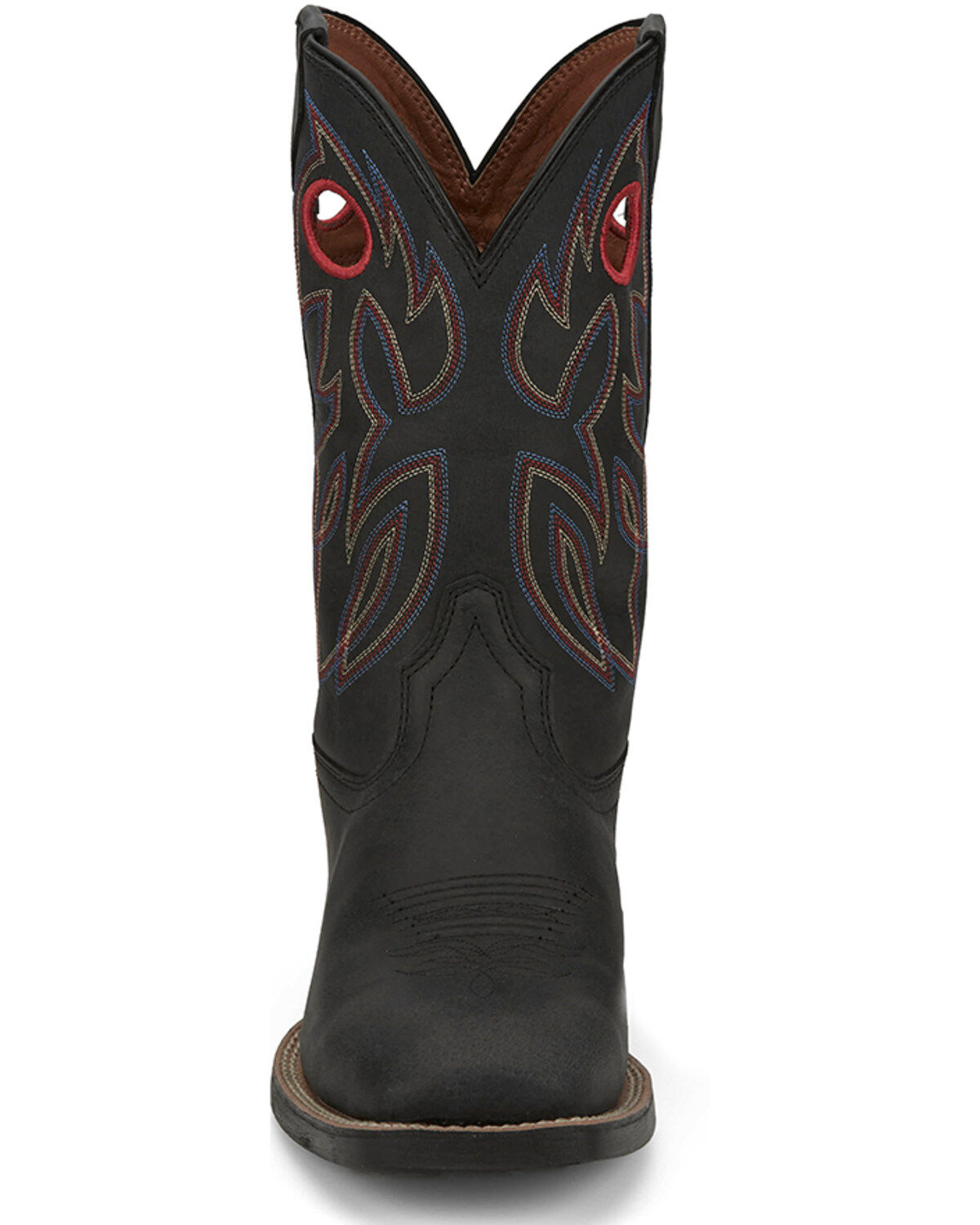 Image #4 - Justin Men's 11" Stampede Bowline Western Boots - Broad Square Toe, Black, hi-res