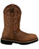 Image #2 - Justin Men's Homeland Waterproof Work Boots - Steel Toe, Brown, hi-res