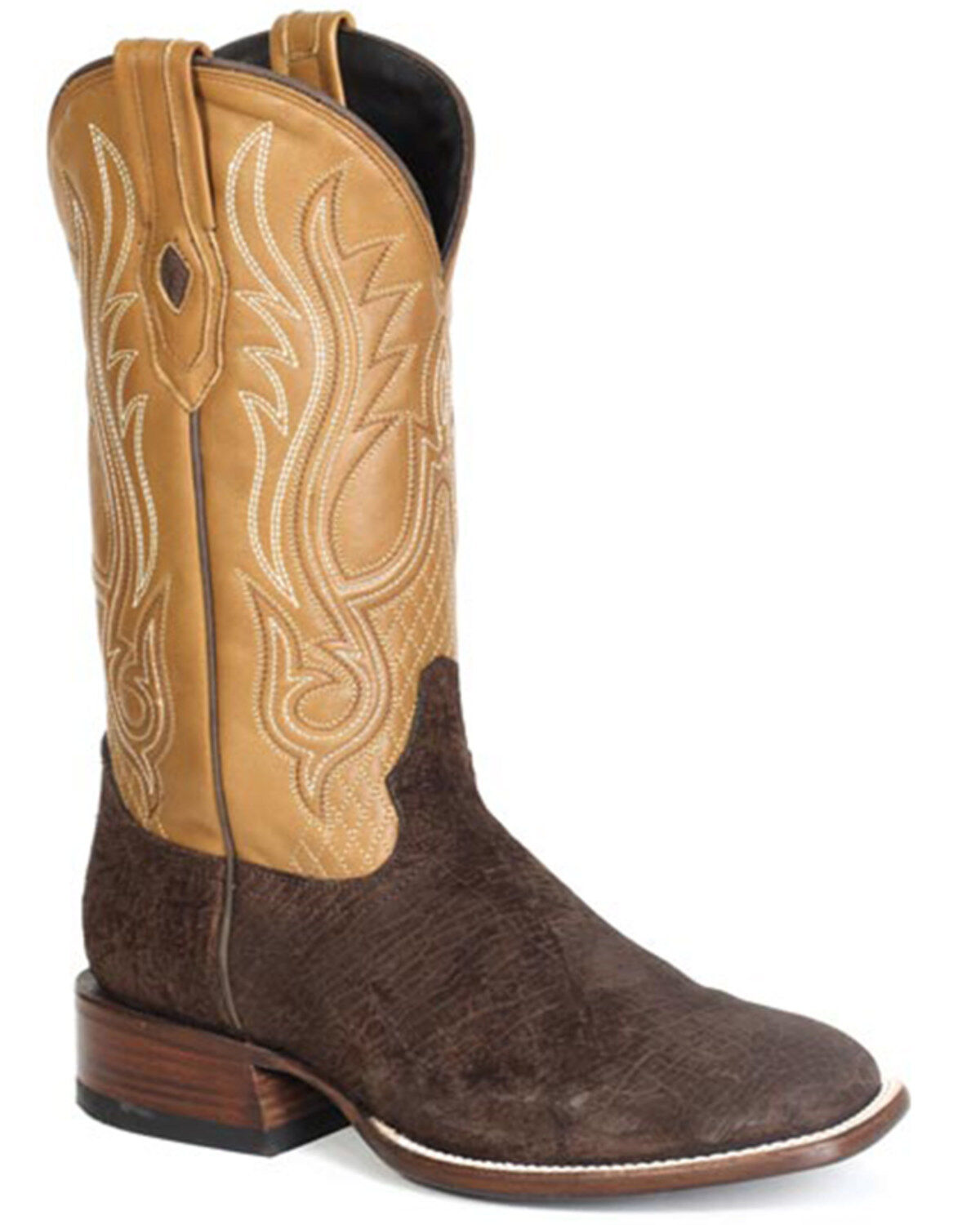 Image #1 - Stetson Men's Exotic Hippopotamus Western Boots - Broad Square Boots, Brown, hi-res