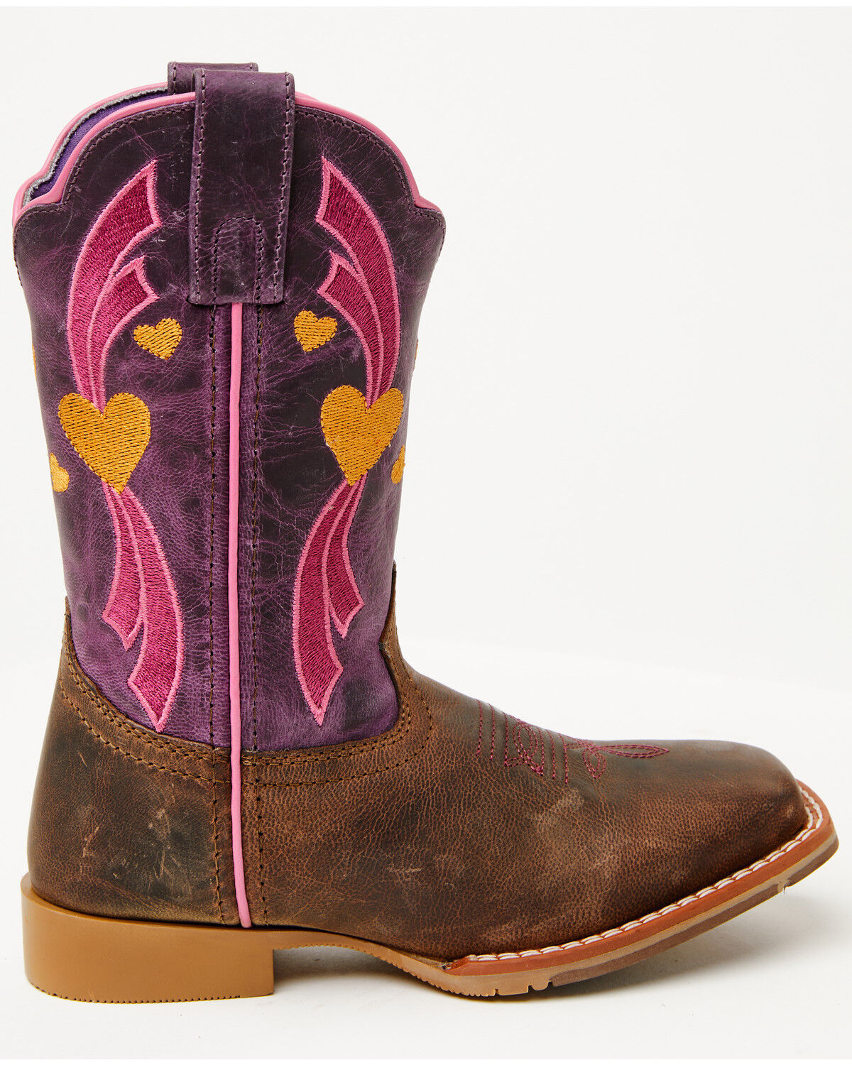 Image #2 - Dan Post Little Girls' Lottie Western Boots - Broad Square Toe, Tan, hi-res