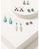 Image #1 - Shyanne Women's Mystic Summer 6pc Arrow Earring Set, Silver, hi-res