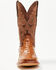 Image #4 - Tanner Mark Men's Ostrich Print Western Boots - Broad Square Toe, Cognac, hi-res