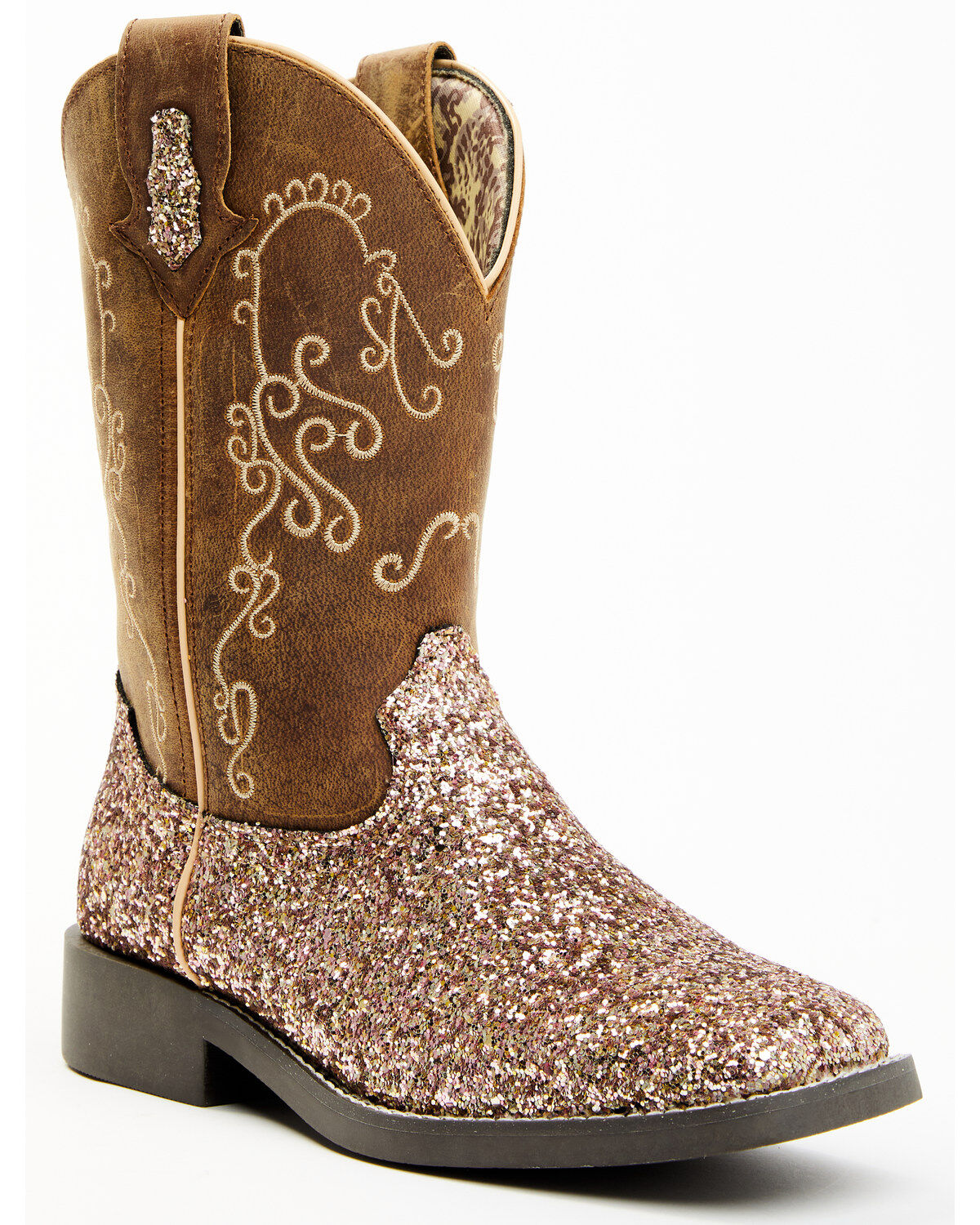 Shyanne Girls' Sparkle Plenty Boots - Broad Square Toe, Pink, hi-res