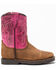 Image #2 - Shyanne Infant Girls' Lil Lainie Western Boots - Round Toe, Brown/pink, hi-res