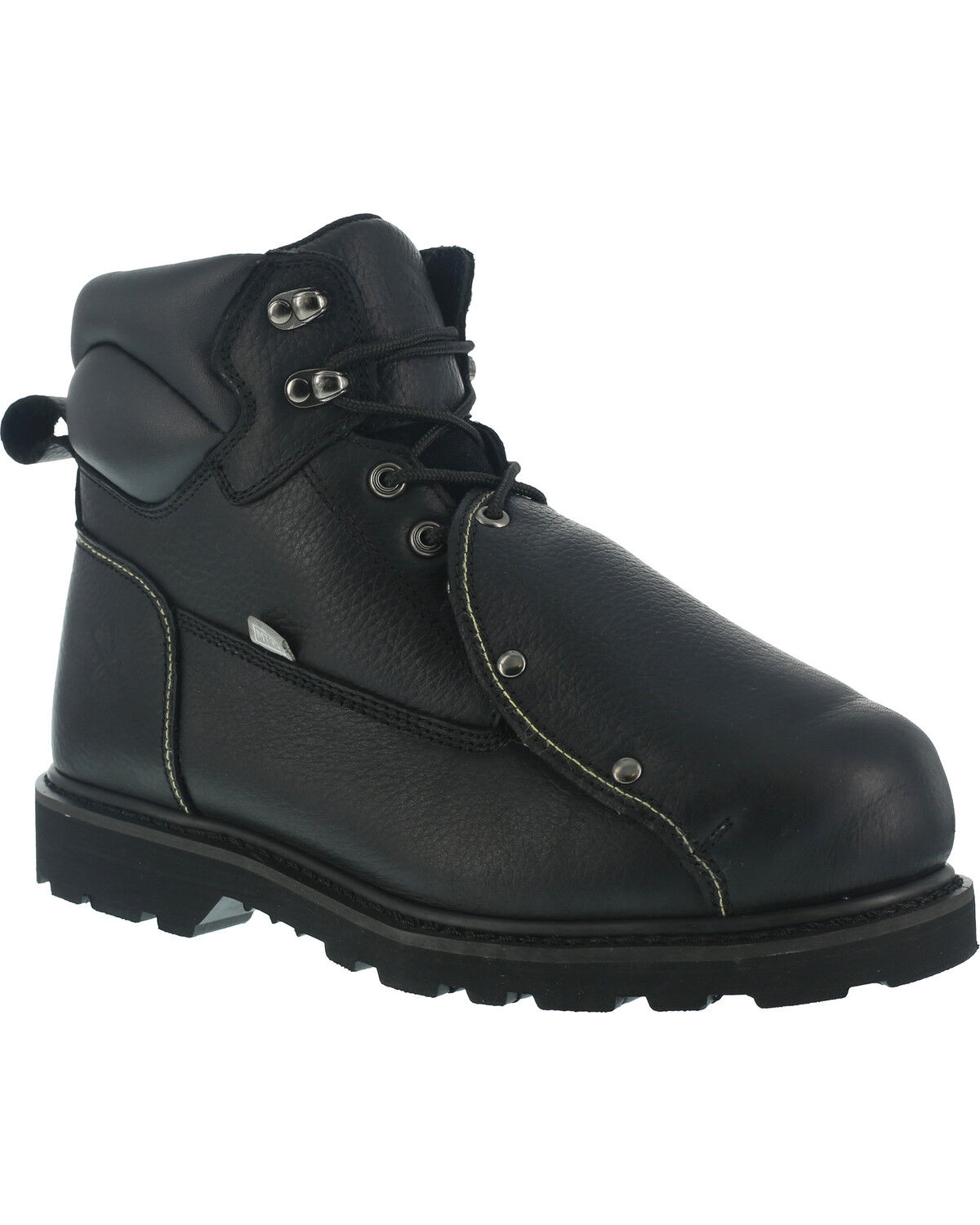 Image #1 - Iron Age Men's Ground Breaker Met Guard Work Boots - Steel Toe, Black, hi-res