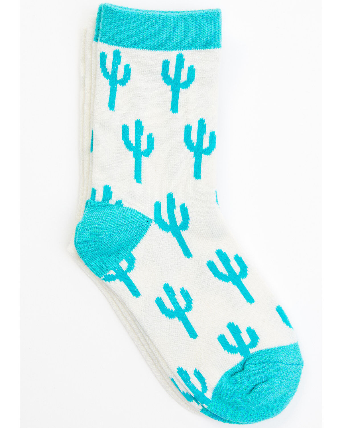 RANK 45&reg; Girls' Cactus & Southwestern Print Crew Socks - 2-Pack, Multi, hi-res
