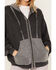 Image #3 - Cleo + Wolf Women's Seamed Zip Hoodie, Black, hi-res