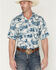 Image #1 - Wrangler Men's Coconut Cowboy Printed Short Sleeve Snap Western Shirt, Blue, hi-res