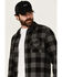 Image #2 - Brothers and Sons Men's Kent Plaid Print Long Sleeve Button-Down Shirt, Black, hi-res