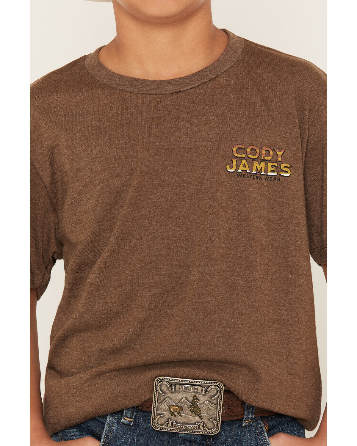Image #3 - Cody James Boys' Frontier Bison Short Sleeve Graphic T-Shirt, Brown, hi-res