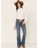 Image #2 - Cinch Women's Solid Long Sleeve Button Down Western Shirt, White, hi-res