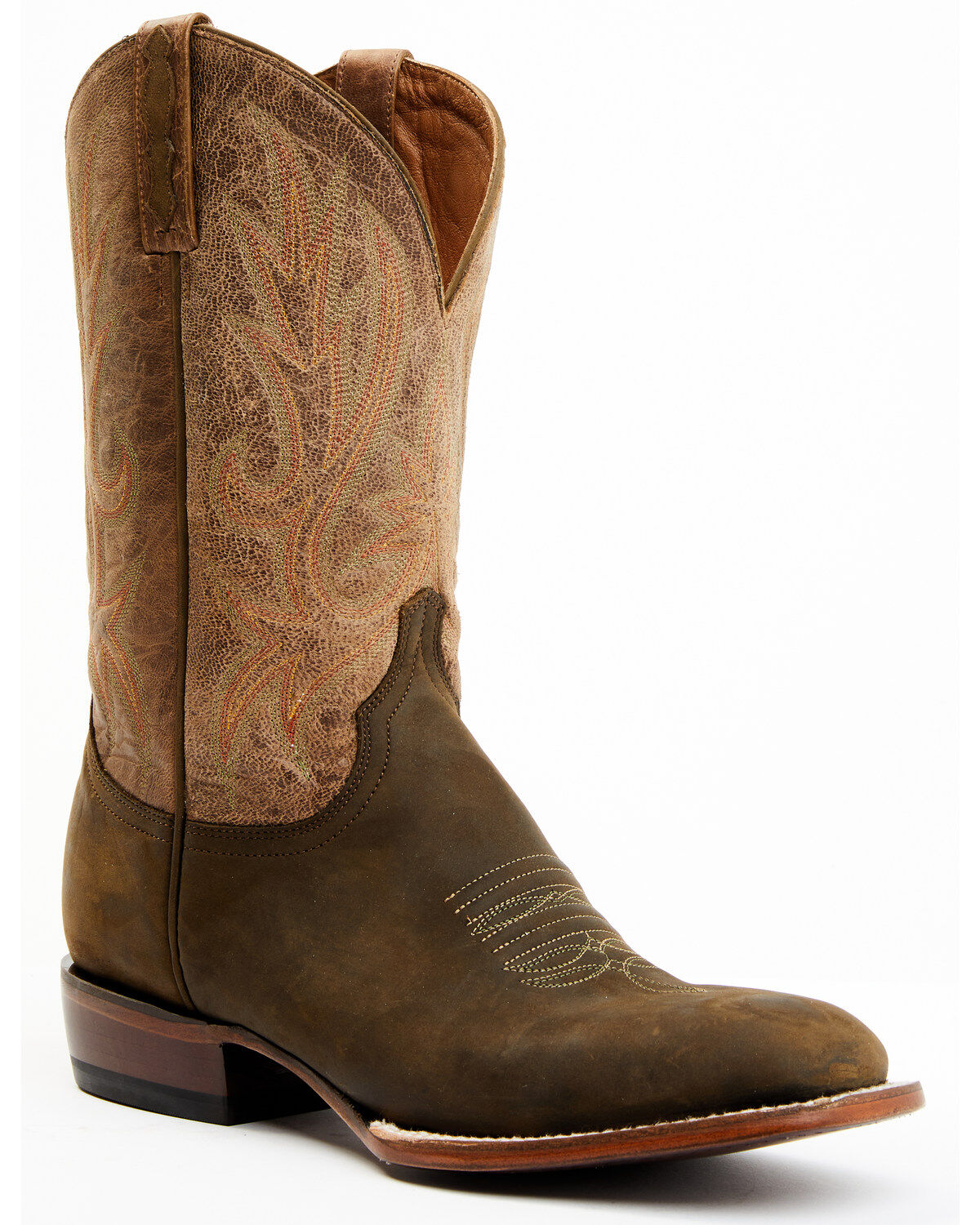 Image #1 - Lucchese Men's Gordon Western Boots - Broad Square Toe, Olive, hi-res