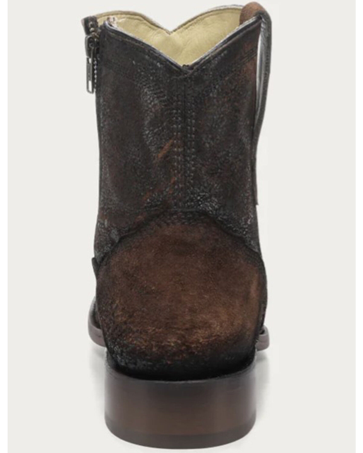 Image #4 - Corral Men's Burnished Western Ankle Boots - Round Toe, Brown, hi-res