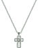 Image #1 - Montana Silversmiths Women's Banded Feathered Cross Necklace, Silver, hi-res