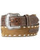 Image #1 - M & F Western Men's Tooled Leather Belt, Tan, hi-res