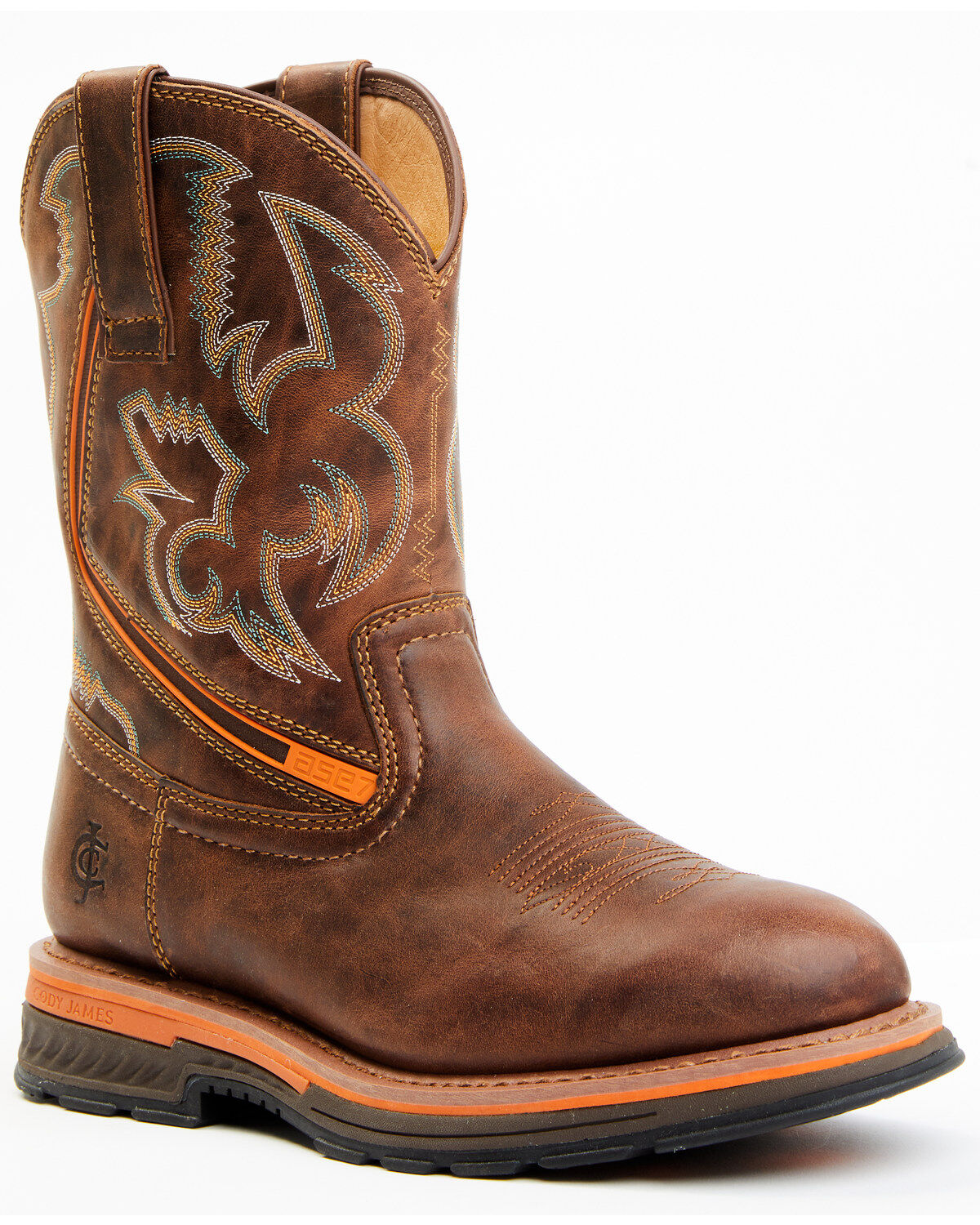 Image #1 - Cody James Men's 10" Disruptor Tyche Chill Zone Soft Pull-On Work Boots - Soft Toe, Brown, hi-res