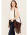 Image #1 - Idyllwind Women's Lenora Longhorn Tooled Leather Crossbody Bag , Brown, hi-res