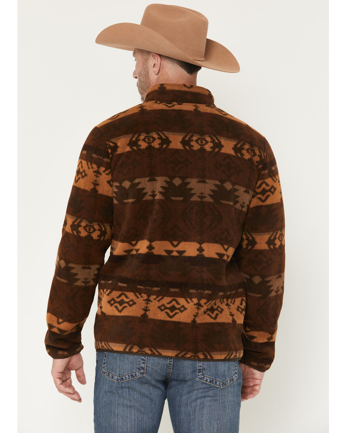 Image #4 - Cody James Men's Willows Southwestern Print Zip-Up Jacket, Dark Brown, hi-res