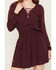 Image #3 - Idyllwind Women's Aimee Lace-Up Mini Dress, Wine, hi-res