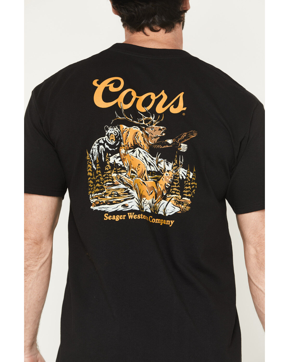 Image #4 - Seager X Coors Banquet Men's Preserve Short Sleeve Graphic T-Shirt, Black, hi-res