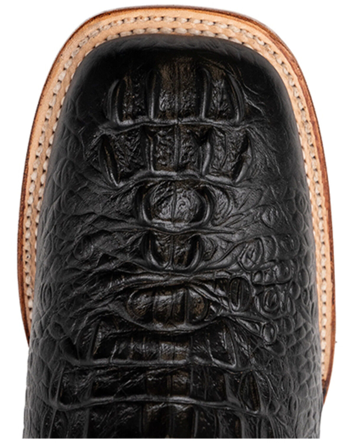 Image #5 - Ferrini Men's Stampede Caiman Print Western Boots - Broad Square Toe, Black, hi-res