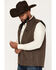Image #2 - RANK 45&reg; Men's Buck Tonal Southwestern Softshell Vest, Brown, hi-res
