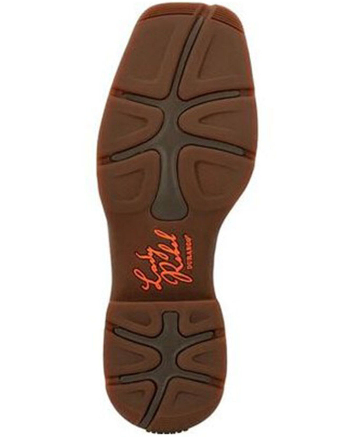 Image #7 - Durango Women's Chestnut Lady Rebel Performance Western Boots - Square Toe, Chestnut, hi-res