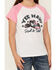 Image #3 - Rock & Roll Denim Girls' Yee Haw Short Sleeve Graphic Tee , Pink, hi-res