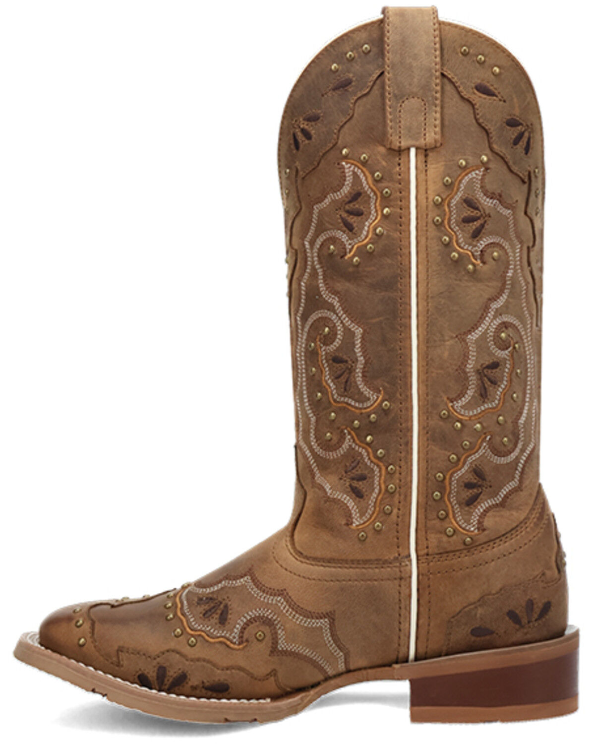 Image #3 - Laredo Women's Lottie Performance Western Boots - Broad Square Toe, Sand, hi-res
