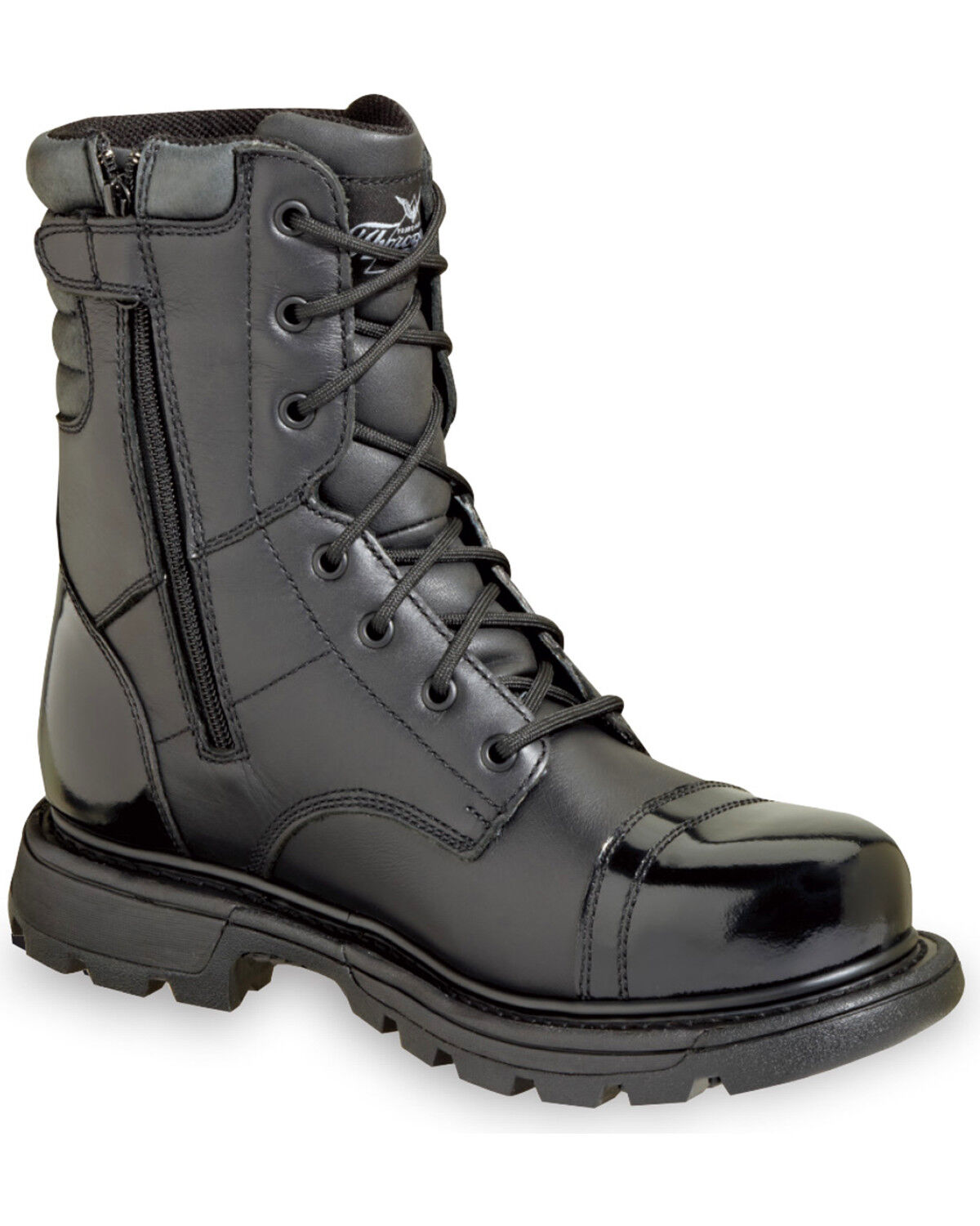 Image #1 - Thorogood Men's 8" GEN-flex2&reg; Tactical Side Zip Jump Boots - Soft Toe, Black, hi-res