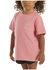 Image #1 - Carhartt Little Girls' Short Sleeve Pocket Tee, Pink, hi-res