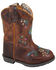 Image #1 - Smoky Mountain Toddler Girls' Florence Western Boots - Round Toe, Brown, hi-res
