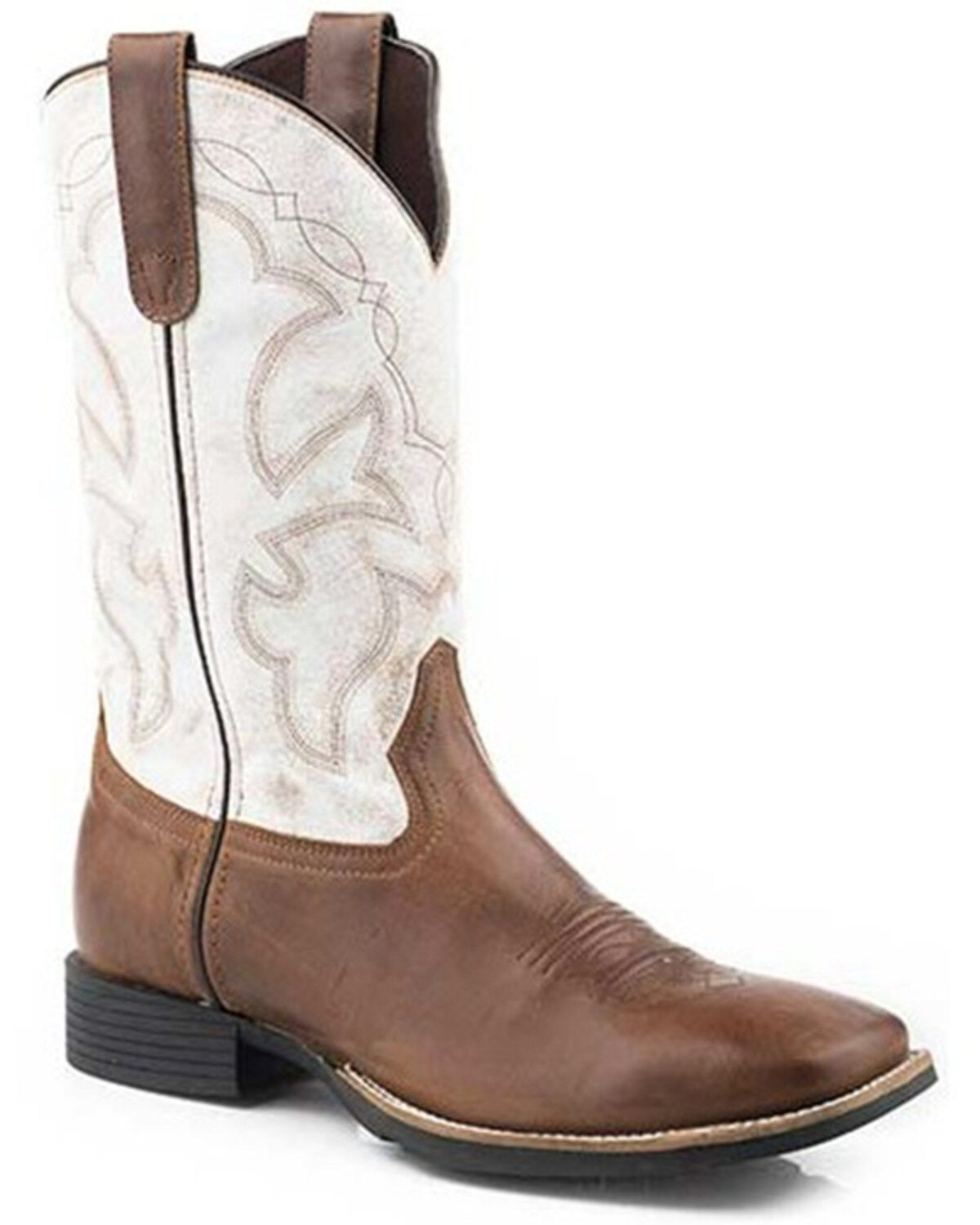 Roper Men's Monterey Western Boot - Square Toe, Tan, hi-res