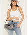 Image #1 - Wrangler Women's Boot Barn Exclusive Leopard Print Shoulder Bag with Chain, Black, hi-res
