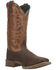 Image #1 - Laredo Men's Odie Western Boots - Broad Square Toe, Dark Brown, hi-res