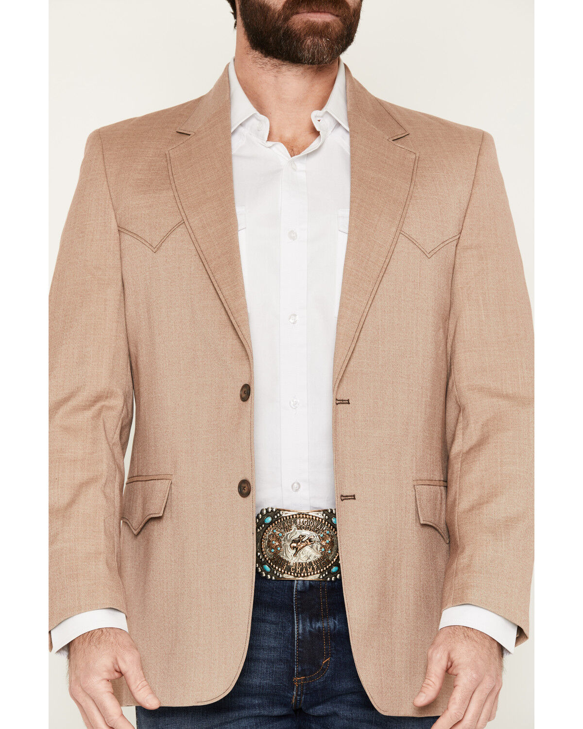 Image #3 - Circle S Men's Lubbock Button-Down Sportcoat, Tan, hi-res