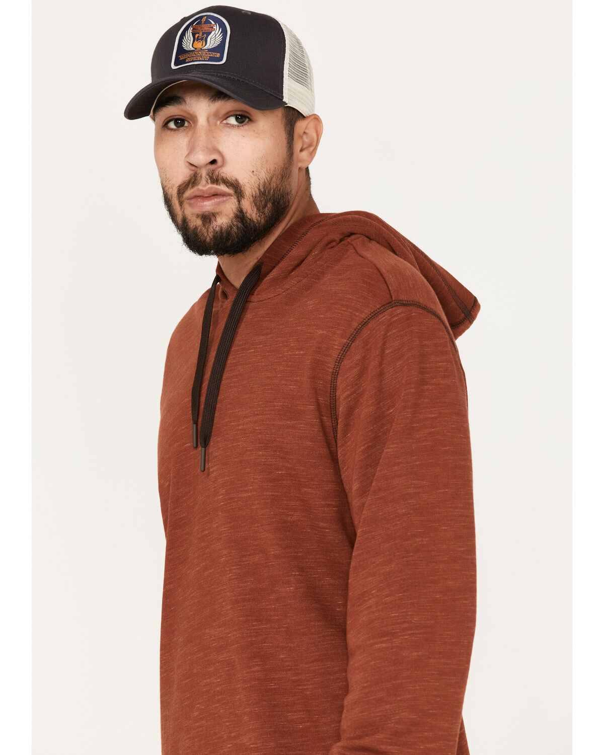 Image #2 - Moonshine Spirit&reg; Men's Space Dye Hooded Sweatshirt, Rust Copper, hi-res