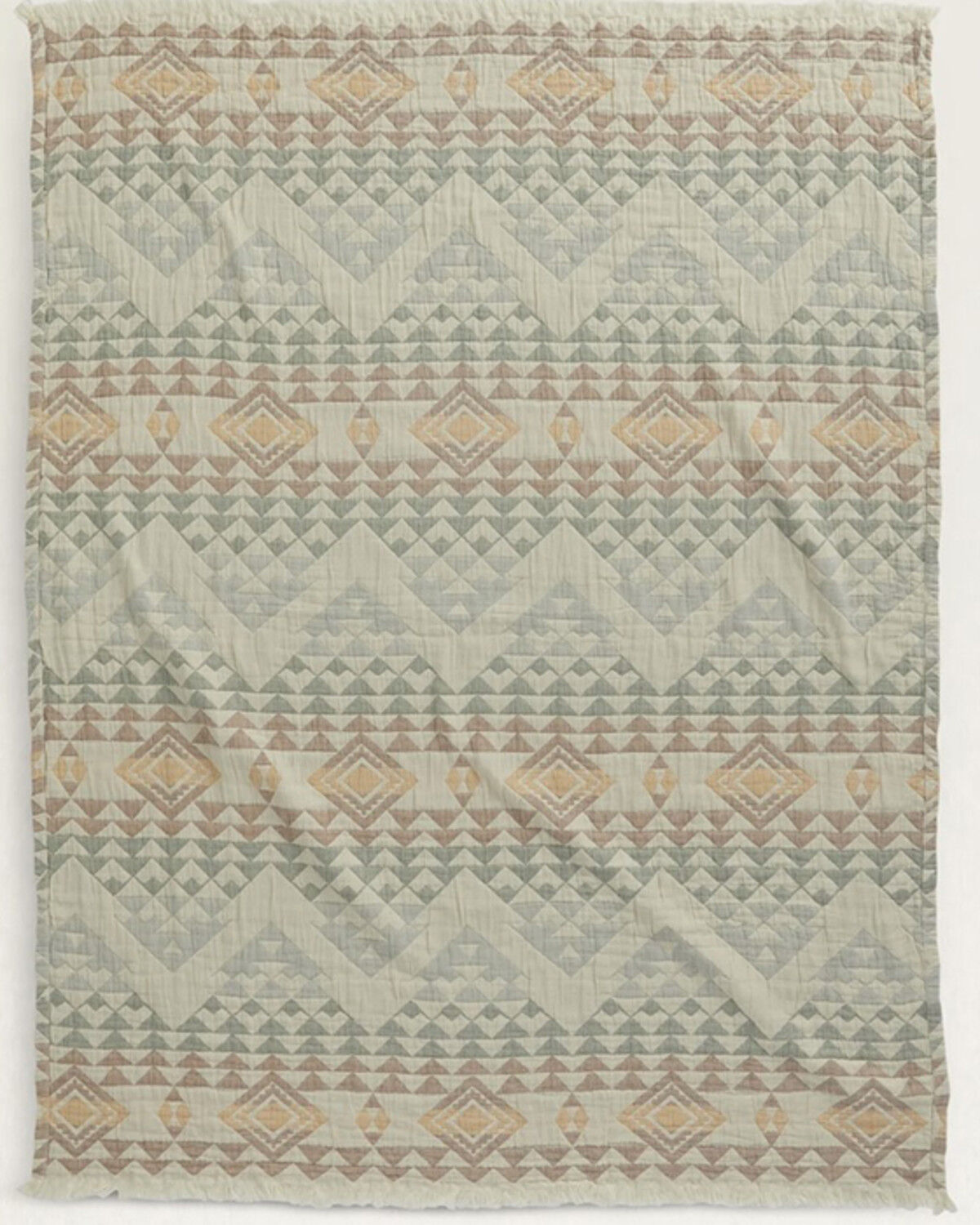 Image #5 - Pendleton Highland Peak Fringed Cotton Throw Blanket, Multi, hi-res