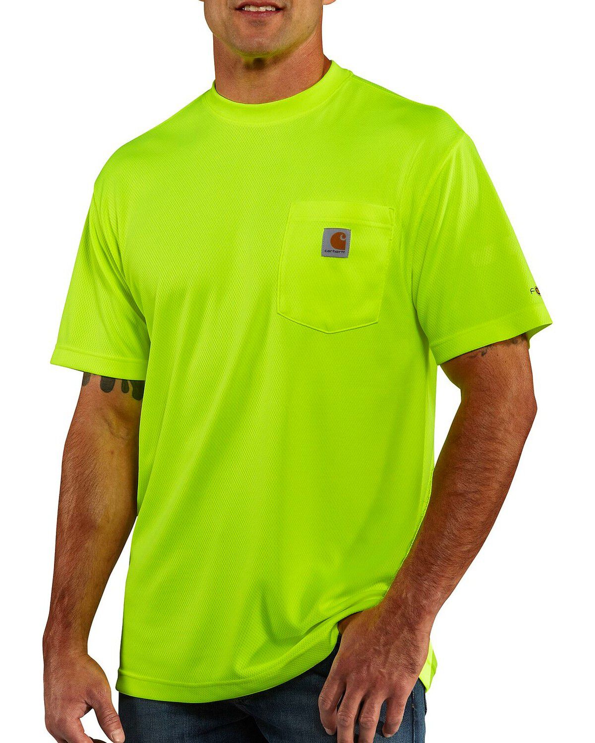 Image #1 - Carhartt Men's Solid Color-Enhanced Short Sleeve T-Shirt - Big & Tall, Lime, hi-res