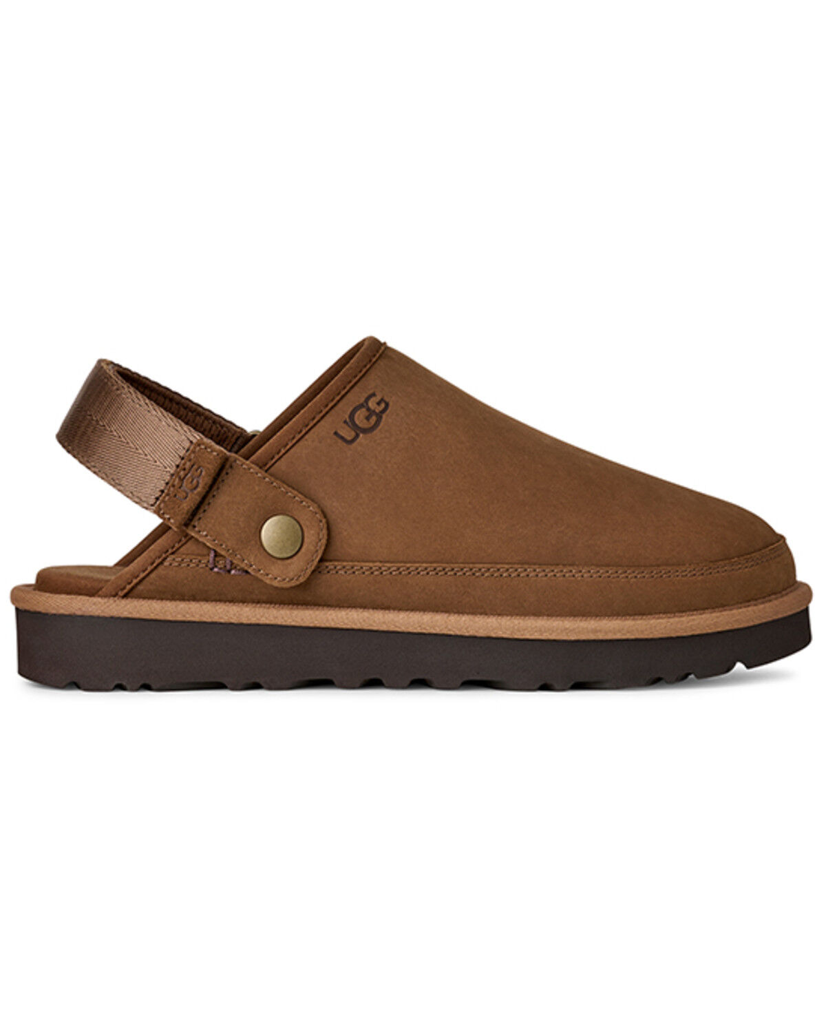 Image #2 - UGG Men's Goldencoast Clog II Nubuck, Dark Chocolate, hi-res