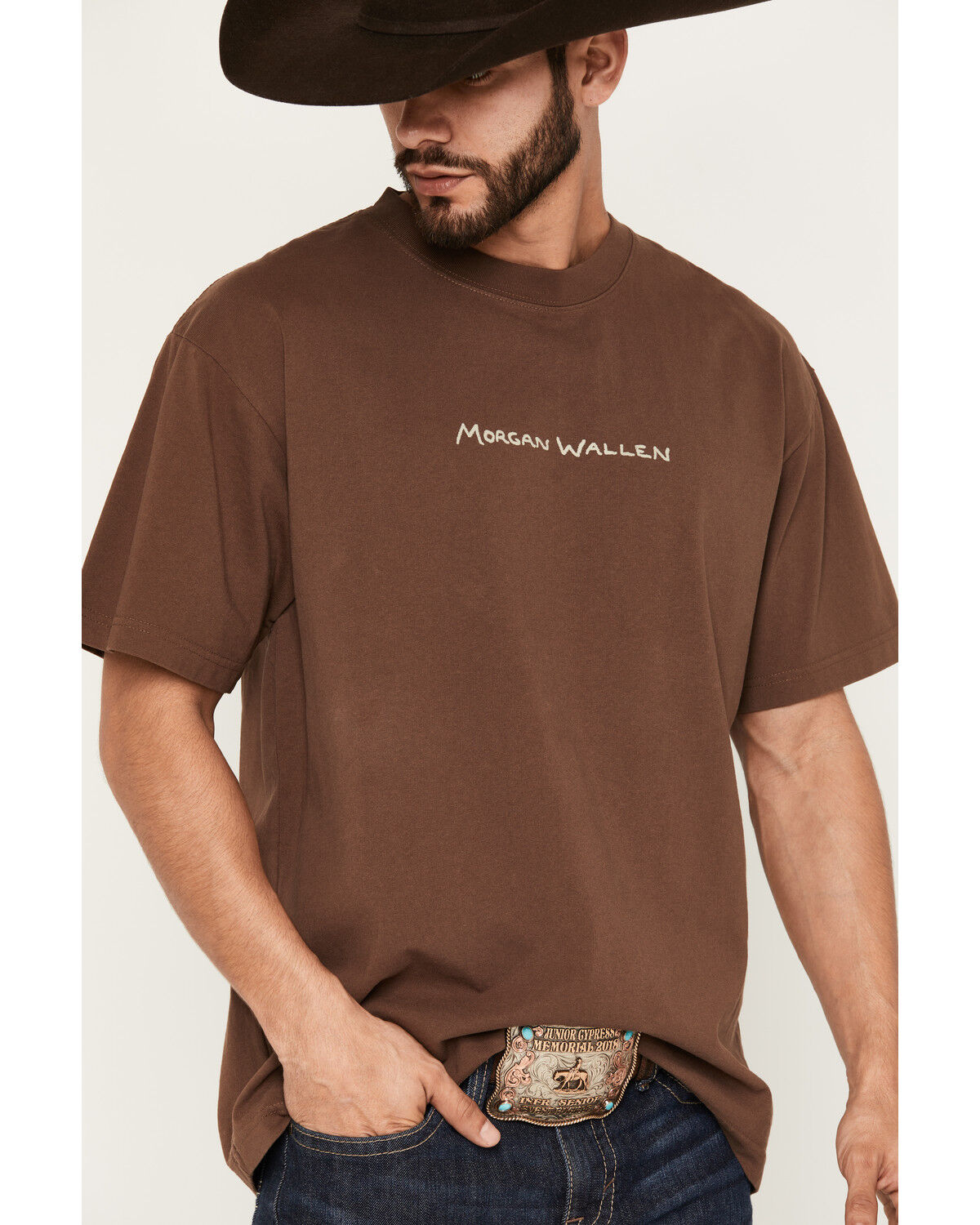 Image #3 - Morgan Wallen Men's Short Sleeve Graphic T-Shirt, Brown, hi-res