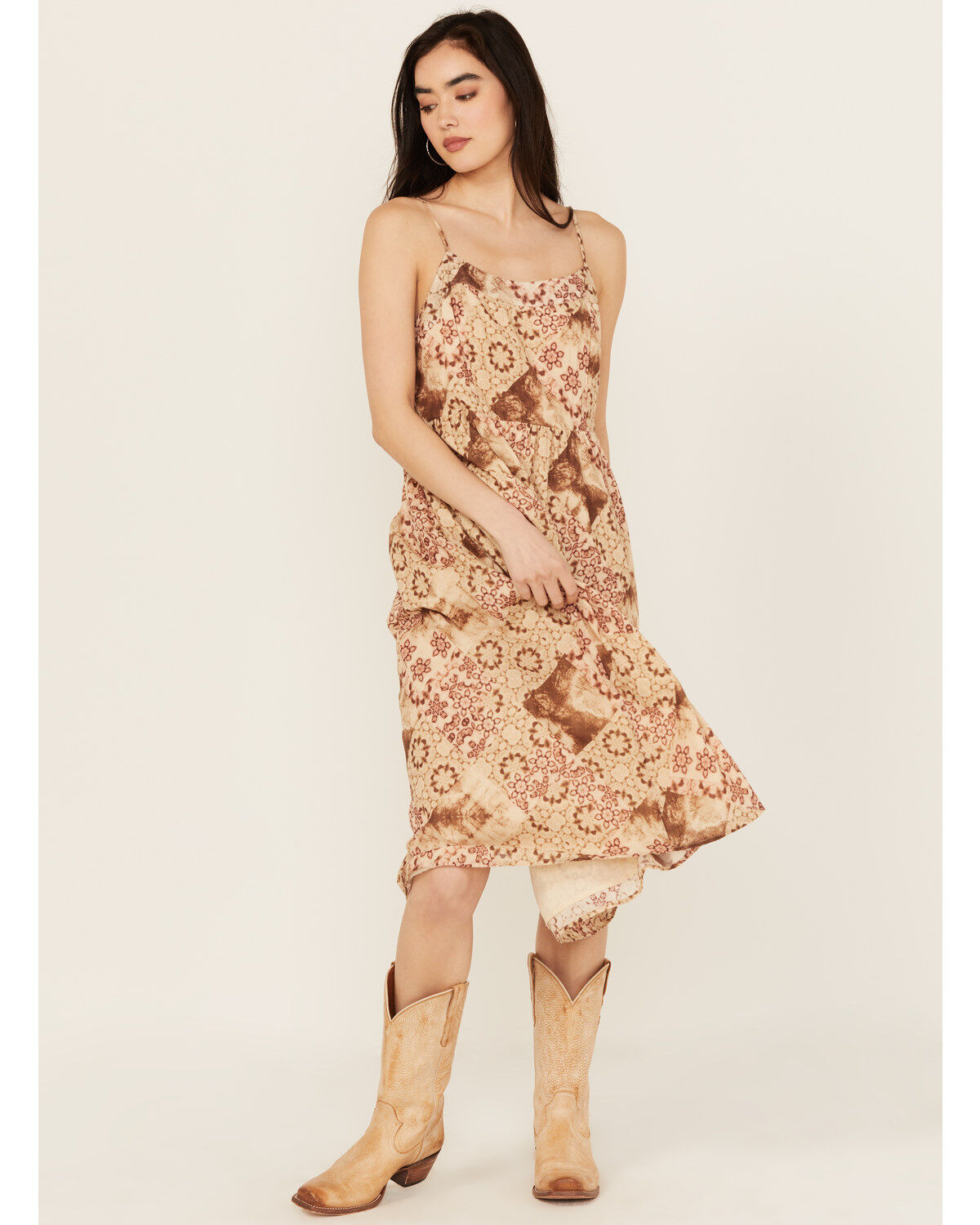 Cleo + Wolf Women's Beatrice Printed Sleeveless Maxi Dress, Oatmeal, hi-res