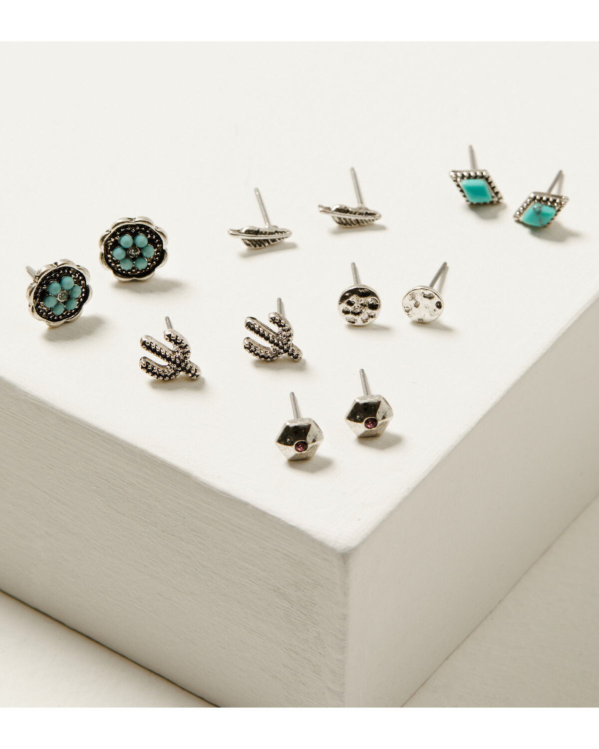 Image #3 - Shyanne Women's Cowgirl Earrings Set - 11 Piece, Silver, hi-res